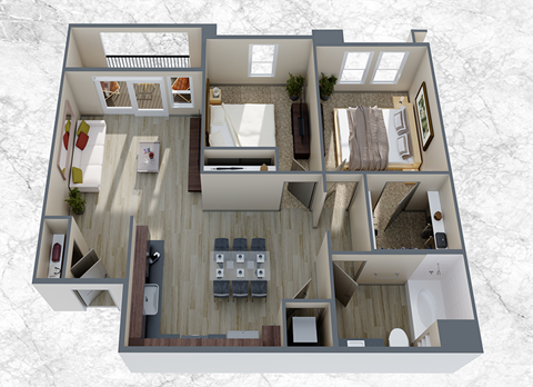 B1 Two Bedroom One Bath